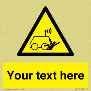 Custom warning run over by operator controlled machine